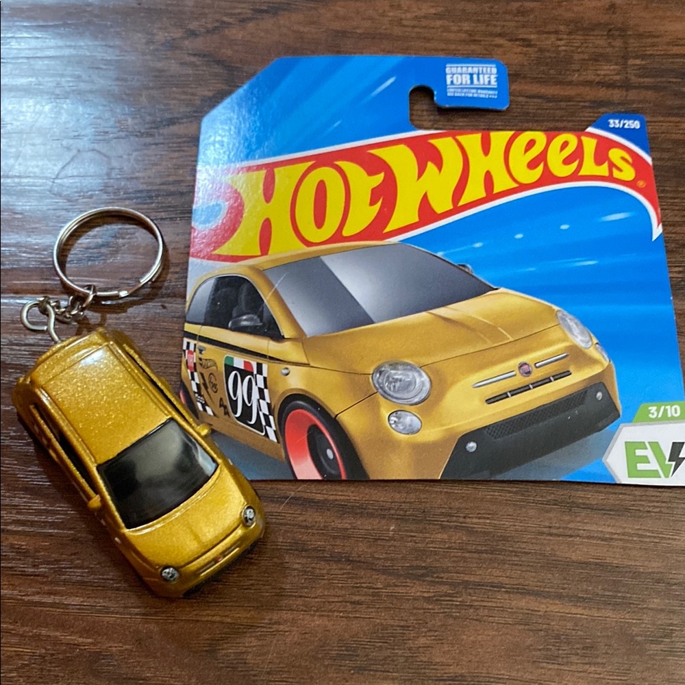 Gold Hot Wheels Die-Cast Sports Car Toy